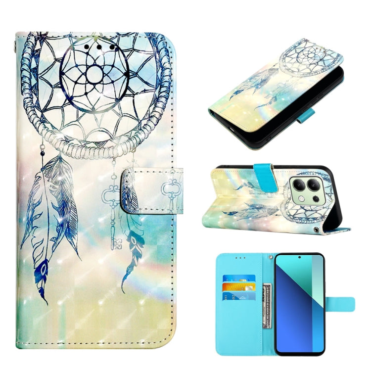 3D Painting Horizontal Flip Leather Phone Case, For Xiaomi Redmi 13 4G, For Xiaomi Poco M6 Pro 4G, For Xiaomi Redmi A3, For Xiaomi Redmi Note 13 Pro 4G Global, For Xiaomi Redmi Note 13 4G Global, For Xiaomi Redmi K70E
