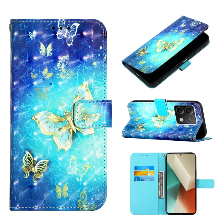 3D Painting Horizontal Flip Leather Phone Case, For Xiaomi Poco X6 Pro, For Xiaomi Redmi Note 13 5G Global, For Xiaomi Redmi 13C, For Xiaomi Redmi Note 13 Pro+ 5G, For Xiaomi Redmi Note 13 Pro 5G Global