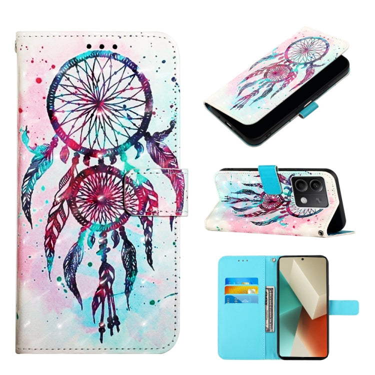 3D Painting Horizontal Flip Leather Phone Case, For Xiaomi Poco X6 Pro, For Xiaomi Redmi Note 13 5G Global, For Xiaomi Redmi 13C, For Xiaomi Redmi Note 13 Pro+ 5G, For Xiaomi Redmi Note 13 Pro 5G Global