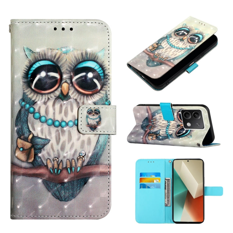 3D Painting Horizontal Flip Leather Phone Case, For Xiaomi Poco X6 Pro, For Xiaomi Redmi Note 13 5G Global, For Xiaomi Redmi 13C, For Xiaomi Redmi Note 13 Pro+ 5G, For Xiaomi Redmi Note 13 Pro 5G Global