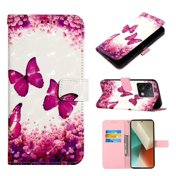 3D Painting Horizontal Flip Leather Phone Case, For Xiaomi Poco X6 Pro, For Xiaomi Redmi Note 13 5G Global, For Xiaomi Redmi 13C, For Xiaomi Redmi Note 13 Pro+ 5G, For Xiaomi Redmi Note 13 Pro 5G Global