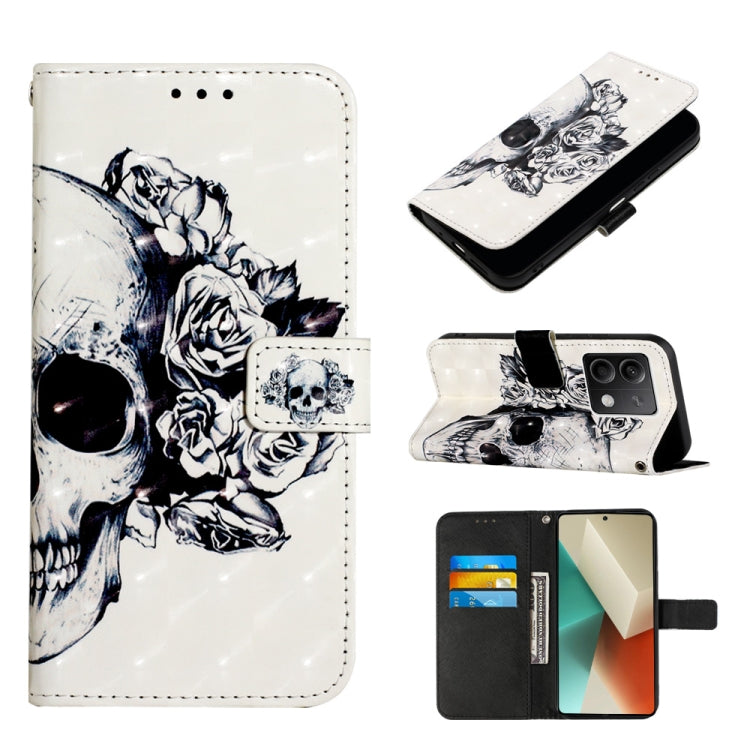 3D Painting Horizontal Flip Leather Phone Case, For Xiaomi Poco X6 Pro, For Xiaomi Redmi Note 13 5G Global, For Xiaomi Redmi 13C, For Xiaomi Redmi Note 13 Pro+ 5G, For Xiaomi Redmi Note 13 Pro 5G Global