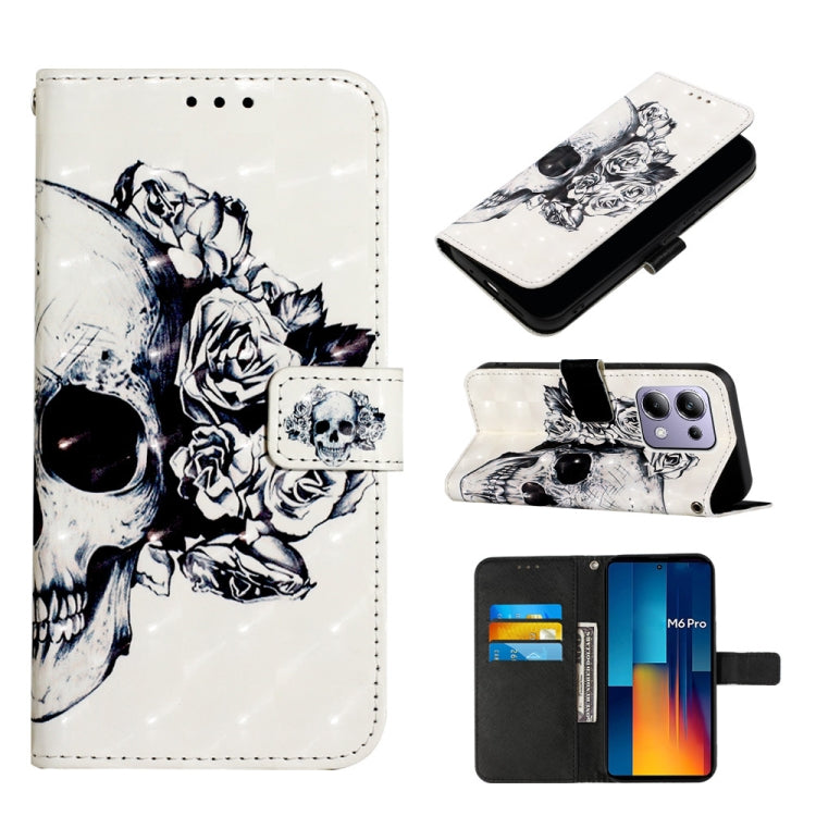 3D Painting Horizontal Flip Leather Phone Case, For Xiaomi Redmi 13 4G, For Xiaomi Poco M6 Pro 4G, For Xiaomi Redmi A3, For Xiaomi Redmi Note 13 Pro 4G Global, For Xiaomi Redmi Note 13 4G Global, For Xiaomi Redmi K70E