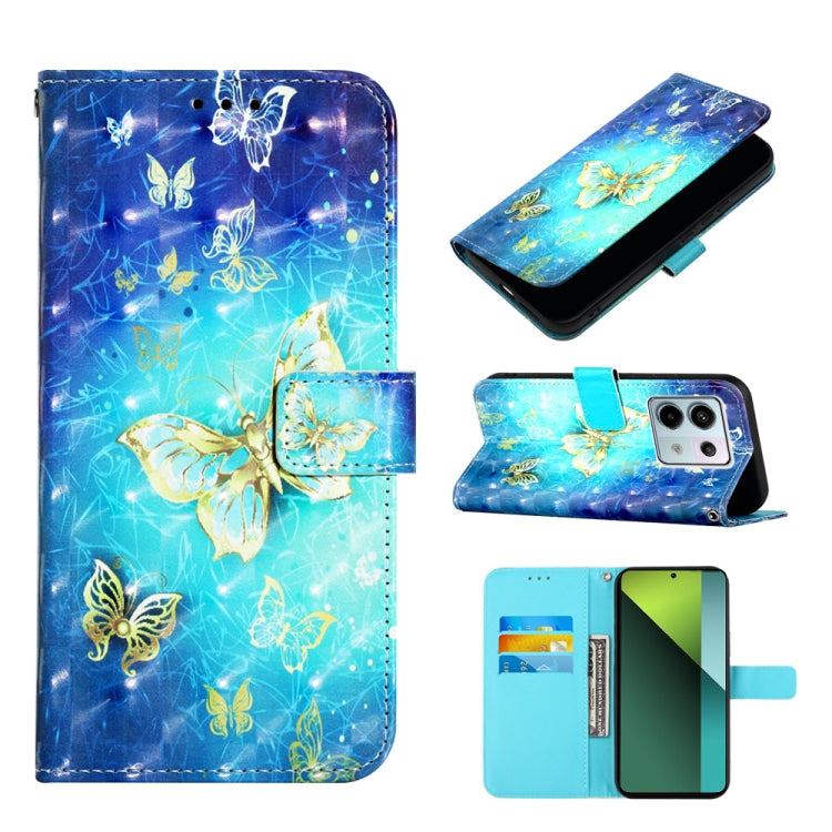 3D Painting Horizontal Flip Leather Phone Case, For Xiaomi Poco X6 Pro, For Xiaomi Redmi Note 13 5G Global, For Xiaomi Redmi 13C, For Xiaomi Redmi Note 13 Pro+ 5G, For Xiaomi Redmi Note 13 Pro 5G Global