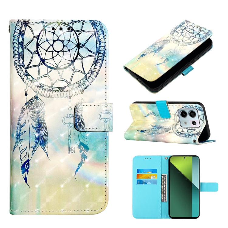 3D Painting Horizontal Flip Leather Phone Case, For Xiaomi Poco X6 Pro, For Xiaomi Redmi Note 13 5G Global, For Xiaomi Redmi 13C, For Xiaomi Redmi Note 13 Pro+ 5G, For Xiaomi Redmi Note 13 Pro 5G Global