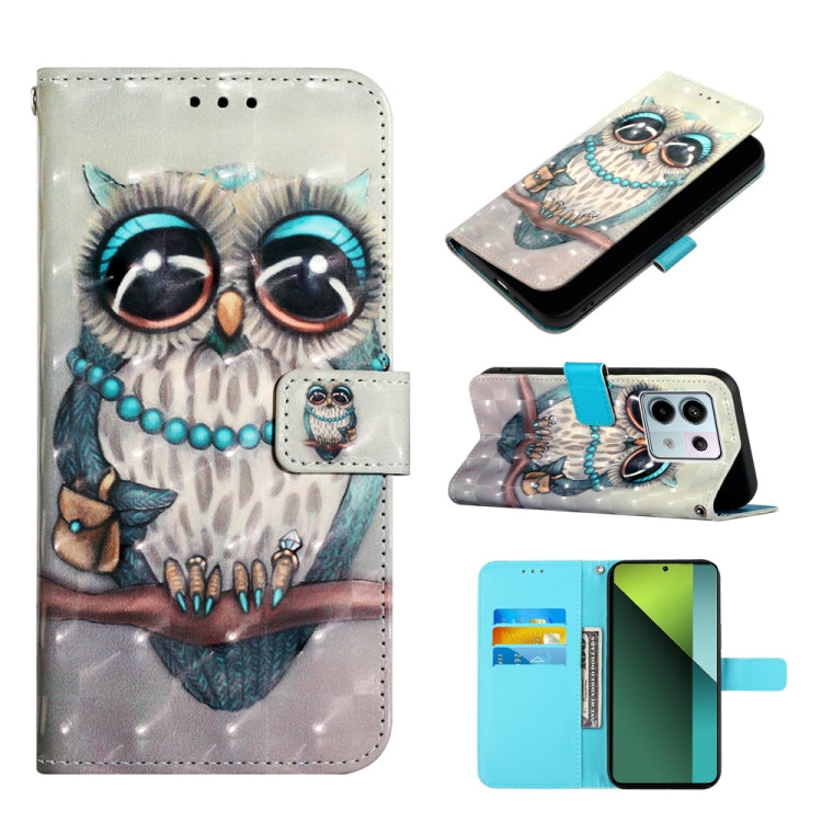 3D Painting Horizontal Flip Leather Phone Case, For Xiaomi Poco X6 Pro, For Xiaomi Redmi Note 13 5G Global, For Xiaomi Redmi 13C, For Xiaomi Redmi Note 13 Pro+ 5G, For Xiaomi Redmi Note 13 Pro 5G Global