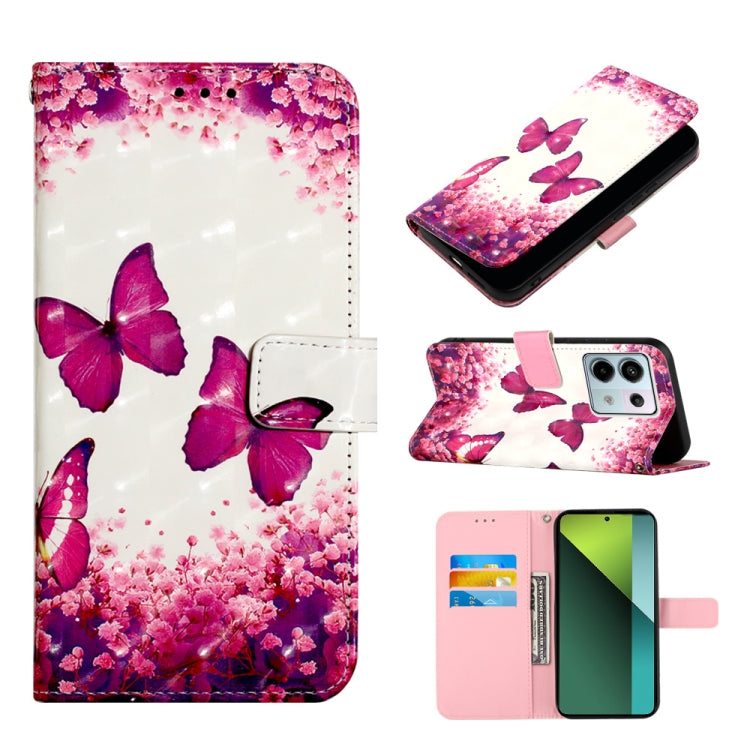 3D Painting Horizontal Flip Leather Phone Case, For Xiaomi Poco X6 Pro, For Xiaomi Redmi Note 13 5G Global, For Xiaomi Redmi 13C, For Xiaomi Redmi Note 13 Pro+ 5G, For Xiaomi Redmi Note 13 Pro 5G Global