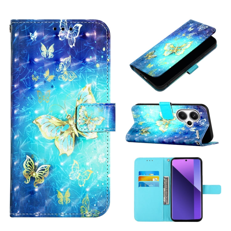 3D Painting Horizontal Flip Leather Phone Case, For Xiaomi Poco X6 Pro, For Xiaomi Redmi Note 13 5G Global, For Xiaomi Redmi 13C, For Xiaomi Redmi Note 13 Pro+ 5G, For Xiaomi Redmi Note 13 Pro 5G Global