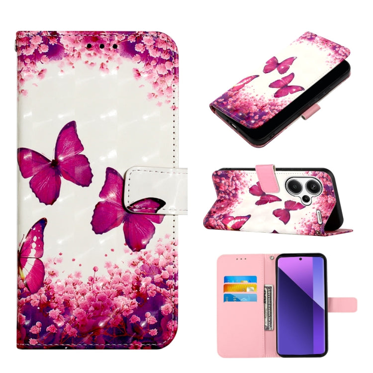 3D Painting Horizontal Flip Leather Phone Case, For Xiaomi Poco X6 Pro, For Xiaomi Redmi Note 13 5G Global, For Xiaomi Redmi 13C, For Xiaomi Redmi Note 13 Pro+ 5G, For Xiaomi Redmi Note 13 Pro 5G Global
