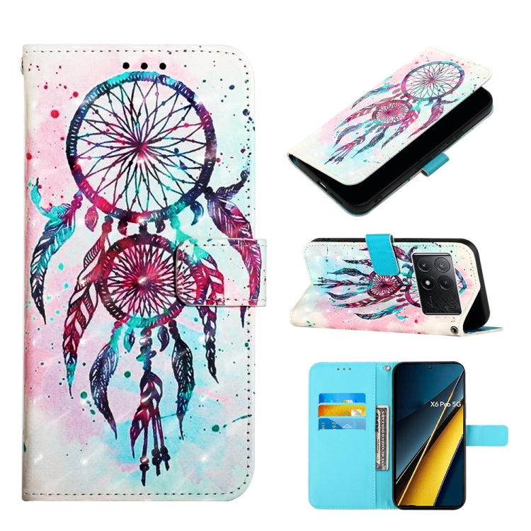 3D Painting Horizontal Flip Leather Phone Case, For Xiaomi Redmi 13 4G, For Xiaomi Poco M6 Pro 4G, For Xiaomi Redmi A3, For Xiaomi Redmi Note 13 Pro 4G Global, For Xiaomi Redmi Note 13 4G Global, For Xiaomi Redmi K70E
