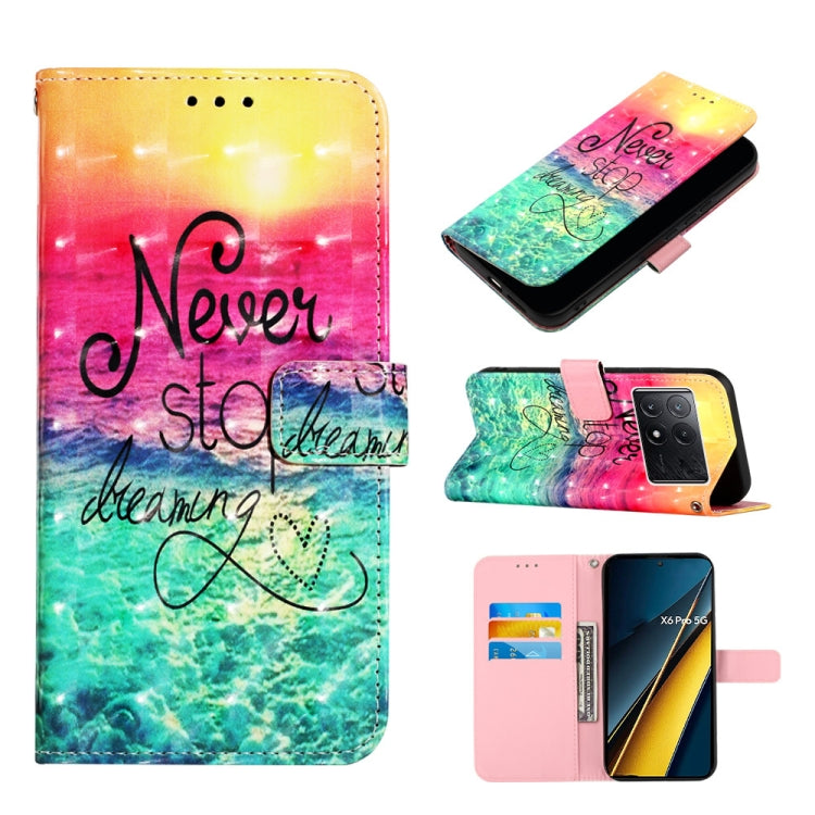 3D Painting Horizontal Flip Leather Phone Case, For Xiaomi Redmi 13 4G, For Xiaomi Poco M6 Pro 4G, For Xiaomi Redmi A3, For Xiaomi Redmi Note 13 Pro 4G Global, For Xiaomi Redmi Note 13 4G Global, For Xiaomi Redmi K70E