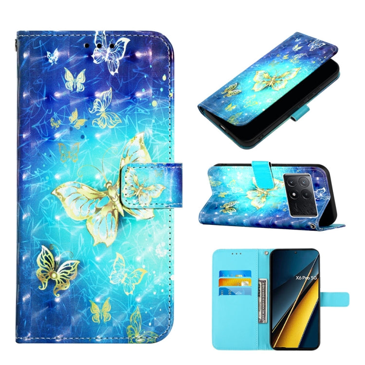 3D Painting Horizontal Flip Leather Phone Case, For Xiaomi Poco X6 Pro, For Xiaomi Redmi Note 13 5G Global, For Xiaomi Redmi 13C, For Xiaomi Redmi Note 13 Pro+ 5G, For Xiaomi Redmi Note 13 Pro 5G Global