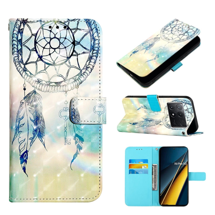 3D Painting Horizontal Flip Leather Phone Case, For Xiaomi Poco X6 Pro, For Xiaomi Redmi Note 13 5G Global, For Xiaomi Redmi 13C, For Xiaomi Redmi Note 13 Pro+ 5G, For Xiaomi Redmi Note 13 Pro 5G Global