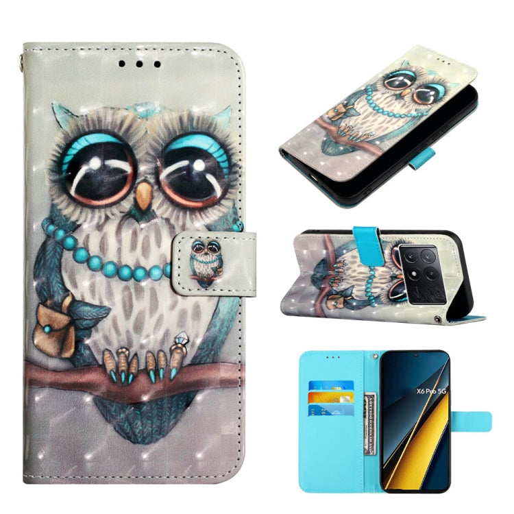 3D Painting Horizontal Flip Leather Phone Case, For Xiaomi Poco X6 Pro, For Xiaomi Redmi Note 13 5G Global, For Xiaomi Redmi 13C, For Xiaomi Redmi Note 13 Pro+ 5G, For Xiaomi Redmi Note 13 Pro 5G Global
