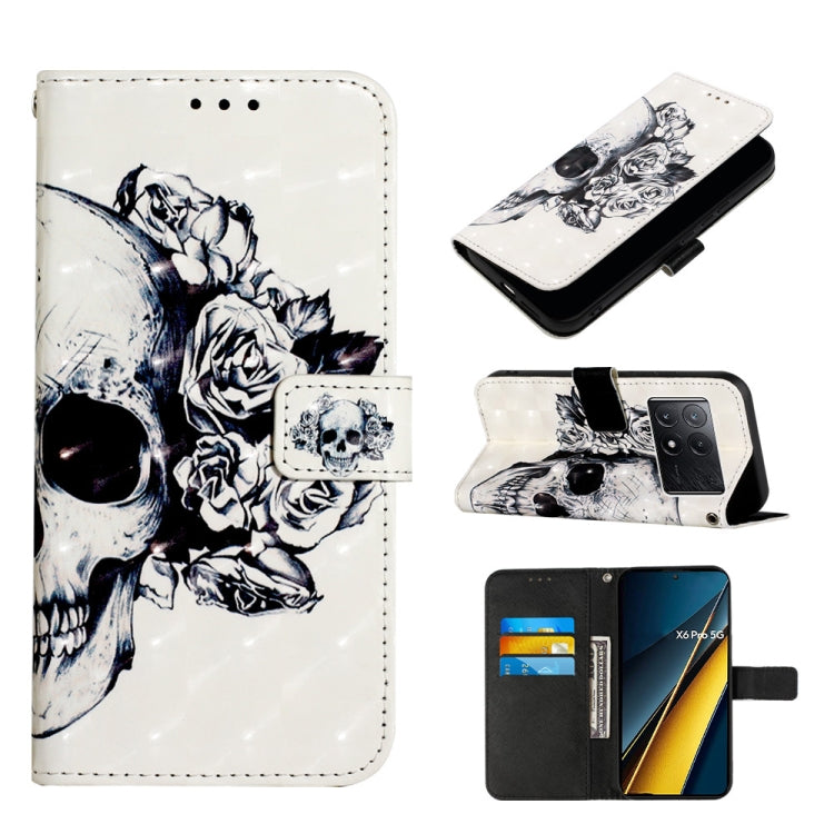 3D Painting Horizontal Flip Leather Phone Case, For Xiaomi Poco X6 Pro, For Xiaomi Redmi Note 13 5G Global, For Xiaomi Redmi 13C, For Xiaomi Redmi Note 13 Pro+ 5G, For Xiaomi Redmi Note 13 Pro 5G Global