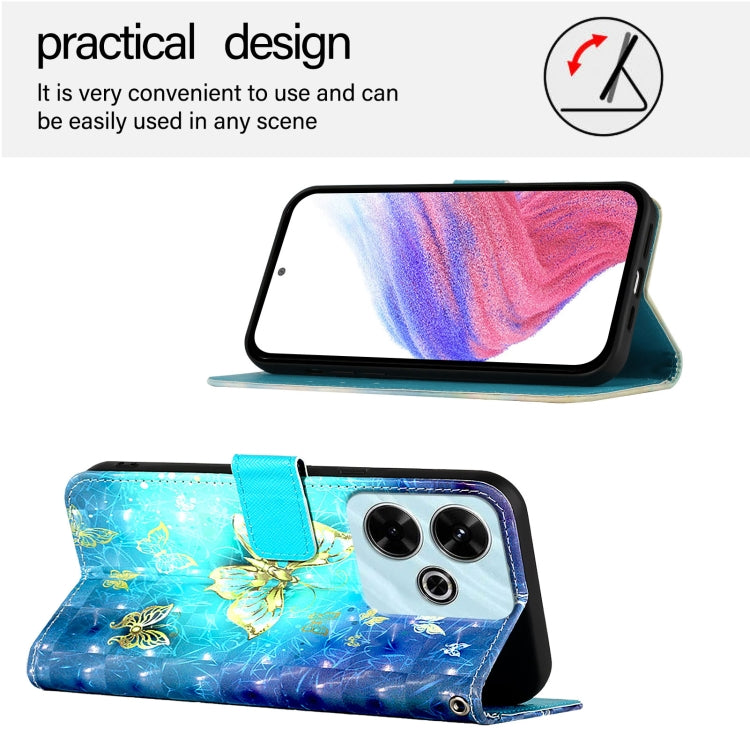 3D Painting Horizontal Flip Leather Phone Case, For Xiaomi Redmi 13 4G, For Xiaomi Poco M6 Pro 4G, For Xiaomi Redmi A3, For Xiaomi Redmi Note 13 Pro 4G Global, For Xiaomi Redmi Note 13 4G Global, For Xiaomi Redmi K70E
