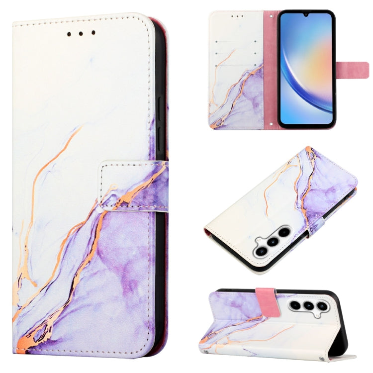 PT003 Marble Pattern Flip Leather Phone Case, For Samsung Galaxy A55, For Samsung Galaxy A35 5G, For Samsung Galaxy S24 Ultra 5G, For Samsung Galaxy S24+ 5G, For Samsung Galaxy S24 5G