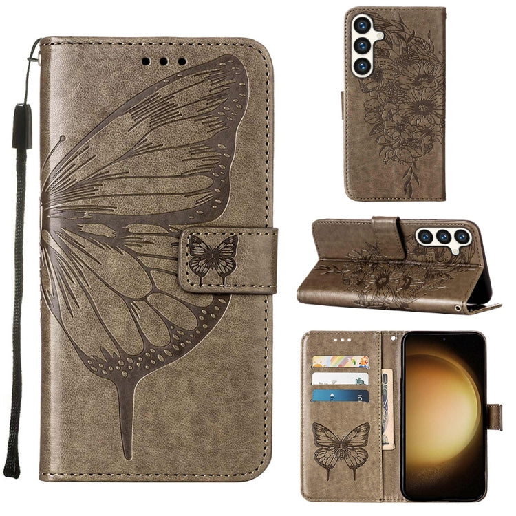 Embossed Butterfly Leather Phone Case, For Samsung Galaxy S24 Ultra 5G, For Samsung Galaxy S24+ 5G, For Samsung Galaxy S24 5G, For Samsung Galaxy M34 5G / F34 5G, For Samsung Galaxy M54 5G / F54 5G, For Samsung Galaxy M14 5G Global