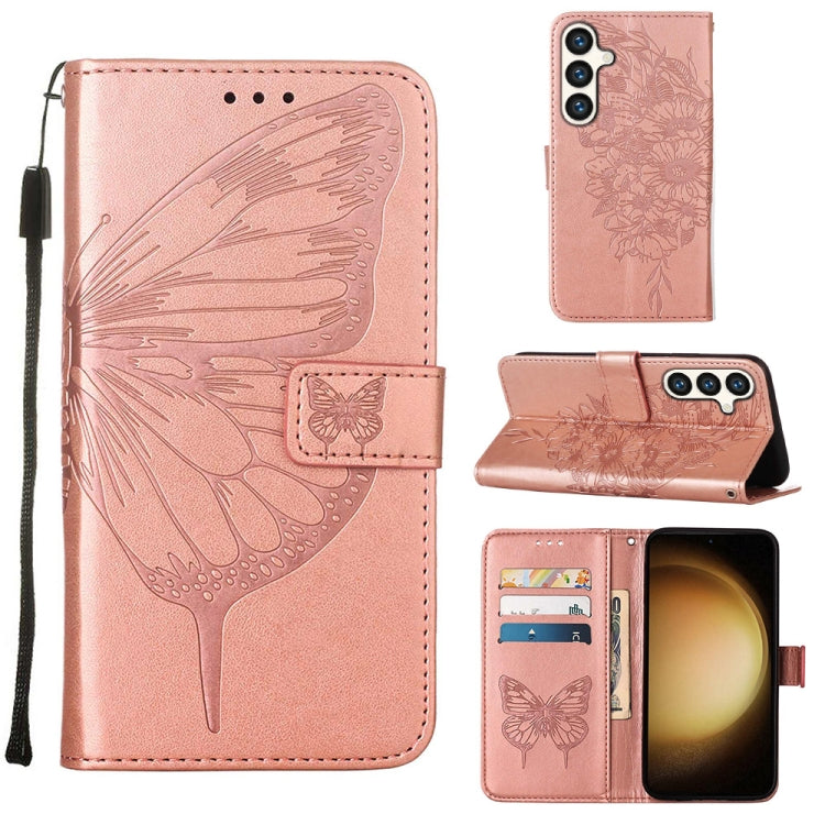Embossed Butterfly Leather Phone Case, For Samsung Galaxy S24 Ultra 5G, For Samsung Galaxy S24+ 5G, For Samsung Galaxy S24 5G, For Samsung Galaxy M34 5G / F34 5G, For Samsung Galaxy M54 5G / F54 5G, For Samsung Galaxy M14 5G Global