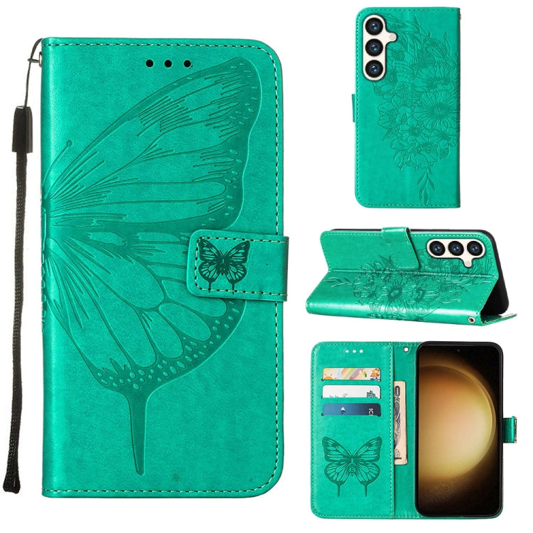 Embossed Butterfly Leather Phone Case, For Samsung Galaxy S24 Ultra 5G, For Samsung Galaxy S24+ 5G, For Samsung Galaxy S24 5G, For Samsung Galaxy M34 5G / F34 5G, For Samsung Galaxy M54 5G / F54 5G, For Samsung Galaxy M14 5G Global