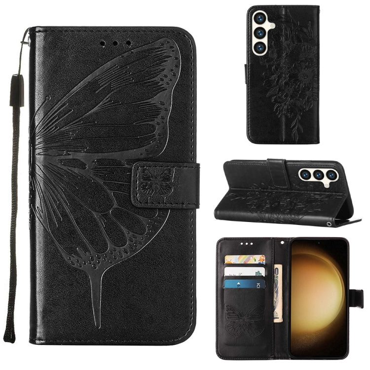 Embossed Butterfly Leather Phone Case, For Samsung Galaxy S24 Ultra 5G, For Samsung Galaxy S24+ 5G, For Samsung Galaxy S24 5G, For Samsung Galaxy M34 5G / F34 5G, For Samsung Galaxy M54 5G / F54 5G, For Samsung Galaxy M14 5G Global