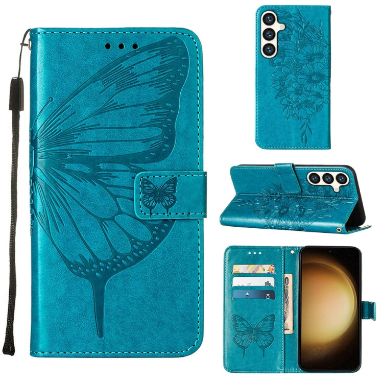 Embossed Butterfly Leather Phone Case, For Samsung Galaxy S24 Ultra 5G, For Samsung Galaxy S24+ 5G, For Samsung Galaxy S24 5G, For Samsung Galaxy M34 5G / F34 5G, For Samsung Galaxy M54 5G / F54 5G, For Samsung Galaxy M14 5G Global