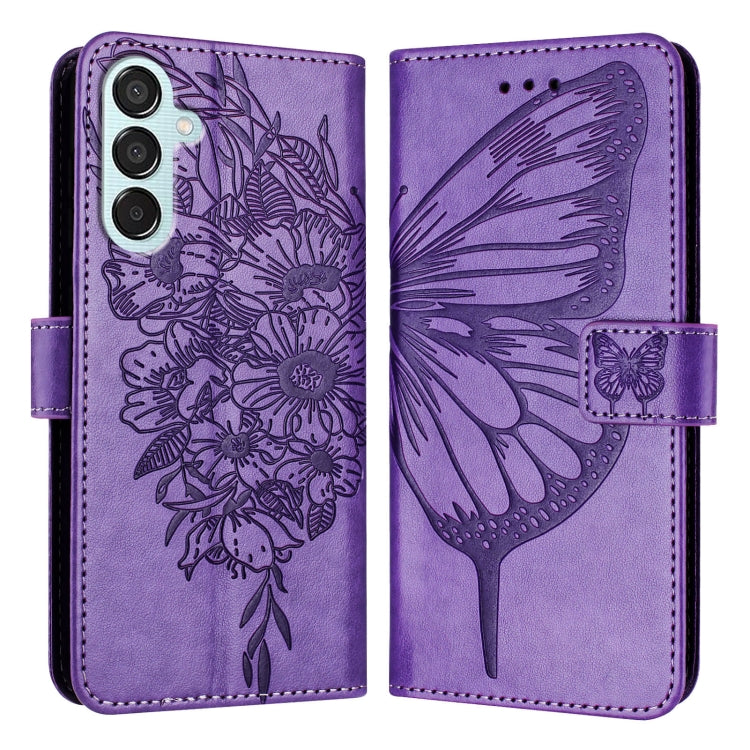 Embossed Butterfly Leather Phone Case, For Samsung Galaxy S24 FE 5G, For Samsung Galaxy M55, For Samsung Galaxy M15 / F15 5G Global, For Samsung Galaxy Xcover7, For Samsung Galaxy A55, For Samsung Galaxy A35 5G
