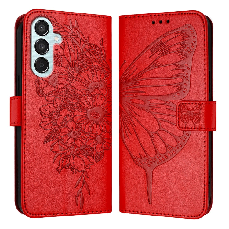 Embossed Butterfly Leather Phone Case, For Samsung Galaxy S24 FE 5G, For Samsung Galaxy M55, For Samsung Galaxy M15 / F15 5G Global, For Samsung Galaxy Xcover7, For Samsung Galaxy A55, For Samsung Galaxy A35 5G