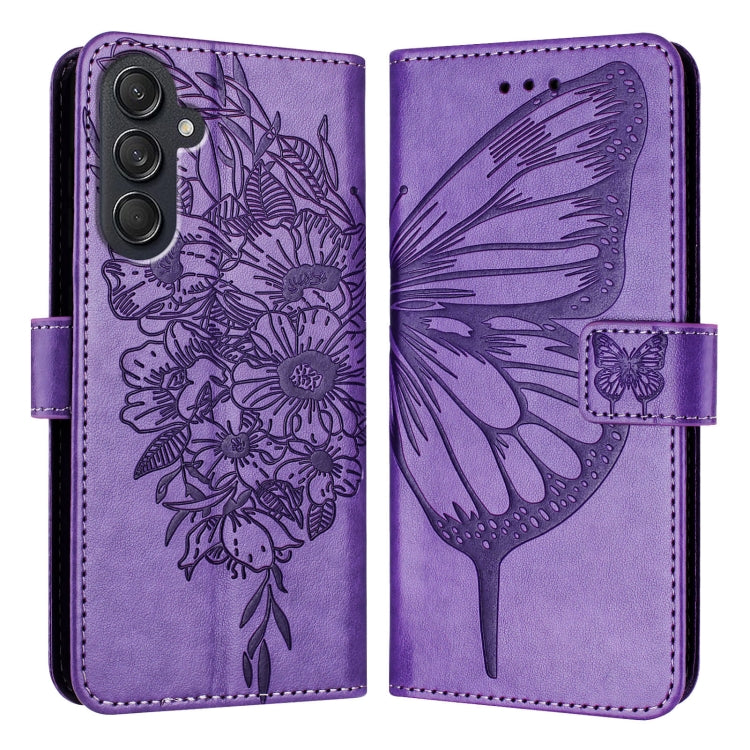 Embossed Butterfly Leather Phone Case, For Samsung Galaxy S24 FE 5G, For Samsung Galaxy M55, For Samsung Galaxy M15 / F15 5G Global, For Samsung Galaxy Xcover7, For Samsung Galaxy A55, For Samsung Galaxy A35 5G