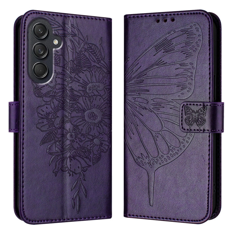 Embossed Butterfly Leather Phone Case, For Samsung Galaxy S24 FE 5G, For Samsung Galaxy M55, For Samsung Galaxy M15 / F15 5G Global, For Samsung Galaxy Xcover7, For Samsung Galaxy A55, For Samsung Galaxy A35 5G