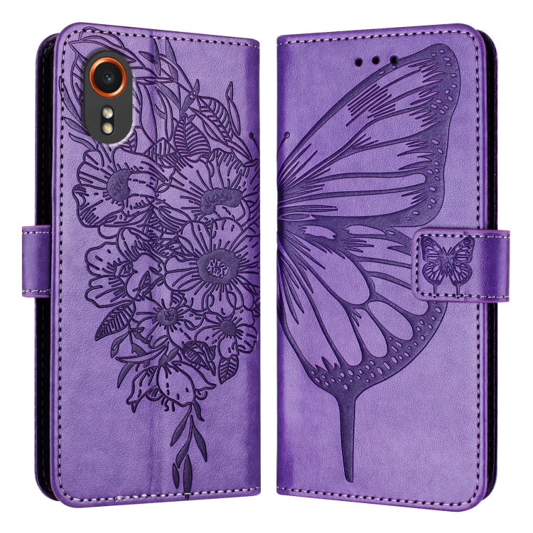Embossed Butterfly Leather Phone Case, For Samsung Galaxy S24 FE 5G, For Samsung Galaxy M55, For Samsung Galaxy M15 / F15 5G Global, For Samsung Galaxy Xcover7, For Samsung Galaxy A55, For Samsung Galaxy A35 5G
