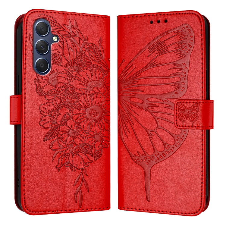 Embossed Butterfly Leather Phone Case, For Samsung Galaxy S24 Ultra 5G, For Samsung Galaxy S24+ 5G, For Samsung Galaxy S24 5G, For Samsung Galaxy M34 5G / F34 5G, For Samsung Galaxy M54 5G / F54 5G, For Samsung Galaxy M14 5G Global