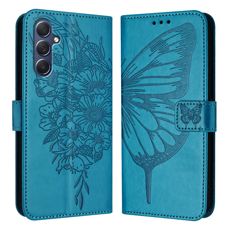 Embossed Butterfly Leather Phone Case, For Samsung Galaxy S24 Ultra 5G, For Samsung Galaxy S24+ 5G, For Samsung Galaxy S24 5G, For Samsung Galaxy M34 5G / F34 5G, For Samsung Galaxy M54 5G / F54 5G, For Samsung Galaxy M14 5G Global