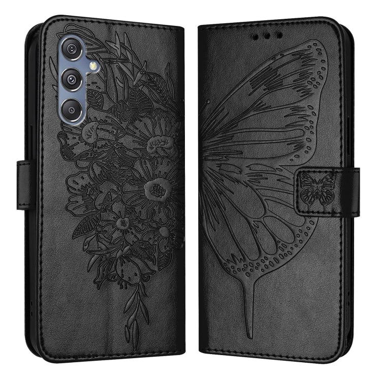 Embossed Butterfly Leather Phone Case, For Samsung Galaxy S24 Ultra 5G, For Samsung Galaxy S24+ 5G, For Samsung Galaxy S24 5G, For Samsung Galaxy M34 5G / F34 5G, For Samsung Galaxy M54 5G / F54 5G, For Samsung Galaxy M14 5G Global