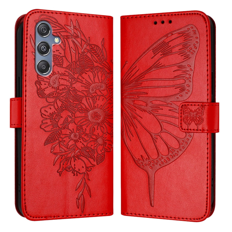 Embossed Butterfly Leather Phone Case, For Samsung Galaxy S24 Ultra 5G, For Samsung Galaxy S24+ 5G, For Samsung Galaxy S24 5G, For Samsung Galaxy M34 5G / F34 5G, For Samsung Galaxy M54 5G / F54 5G, For Samsung Galaxy M14 5G Global