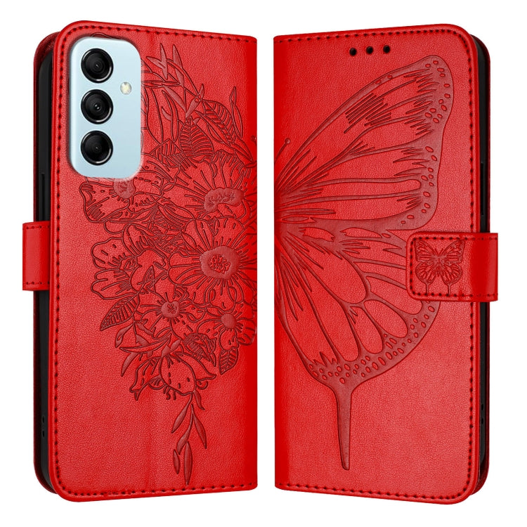 Embossed Butterfly Leather Phone Case, For Samsung Galaxy S24 Ultra 5G, For Samsung Galaxy S24+ 5G, For Samsung Galaxy S24 5G, For Samsung Galaxy M34 5G / F34 5G, For Samsung Galaxy M54 5G / F54 5G, For Samsung Galaxy M14 5G Global