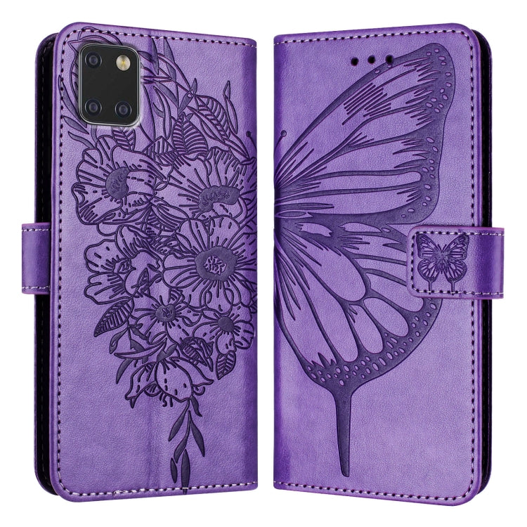 Embossed Butterfly Leather Phone Case, For Samsung Galaxy A81 / M60s /Note10 Lite, For Samsung Galaxy A10s / M10s, For Samsung Galaxy A20s, For Samsung Galaxy Note10, For Samsung Galaxy Note10+, For Samsung Galaxy A20e / A10e