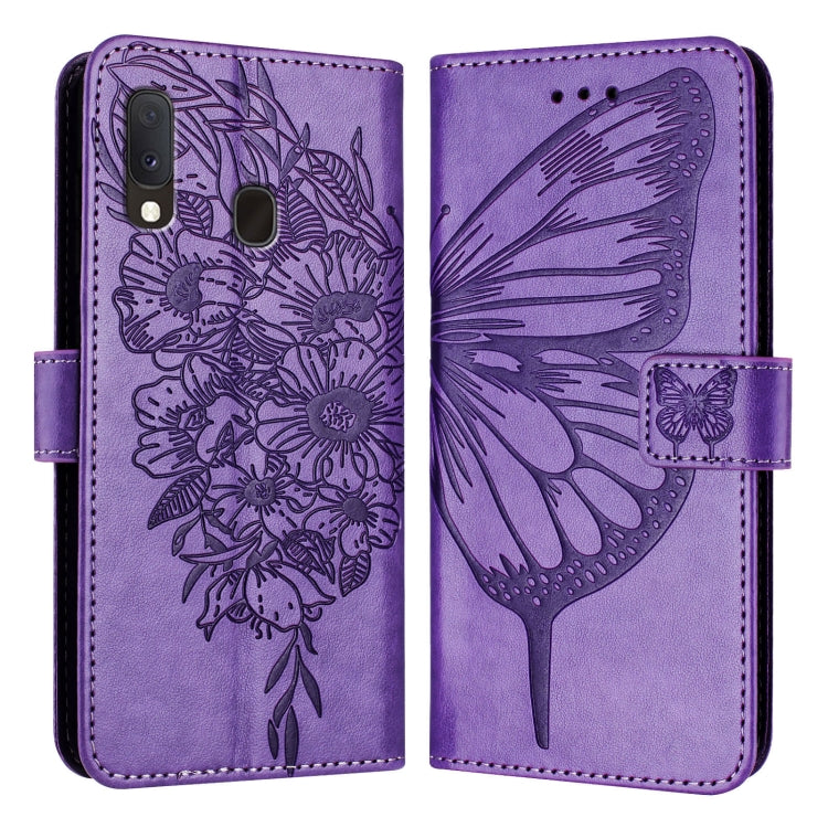 Embossed Butterfly Leather Phone Case, For Samsung Galaxy A81 / M60s /Note10 Lite, For Samsung Galaxy A10s / M10s, For Samsung Galaxy A20s, For Samsung Galaxy Note10, For Samsung Galaxy Note10+, For Samsung Galaxy A20e / A10e