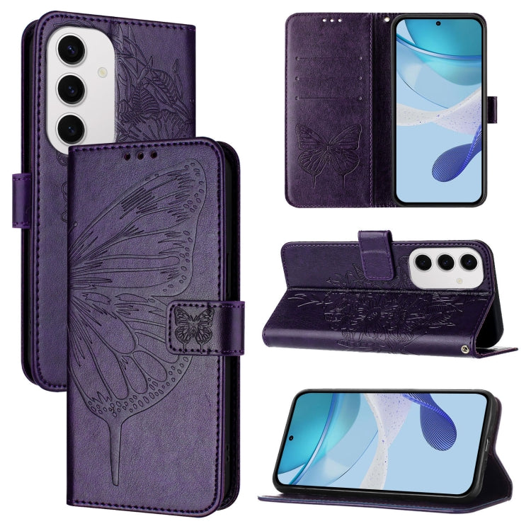Embossed Butterfly Leather Phone Case, For Samsung Galaxy S24 FE 5G, For Samsung Galaxy M55, For Samsung Galaxy M15 / F15 5G Global, For Samsung Galaxy Xcover7, For Samsung Galaxy A55, For Samsung Galaxy A35 5G