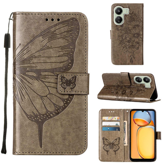 Embossed Butterfly Leather Phone Case, For Xiaomi Redmi 13C, For Xiaomi Redmi Note 13 Pro+ 5G, For Xiaomi Redmi Note 13 Pro 5G Global, For Xiaomi Poco M6 Pro 5G / Redmi 12 4G/5G, For Xiaomi Redmi K70 / K70 Pro, For Xiaomi 13T / 13T Pro Global