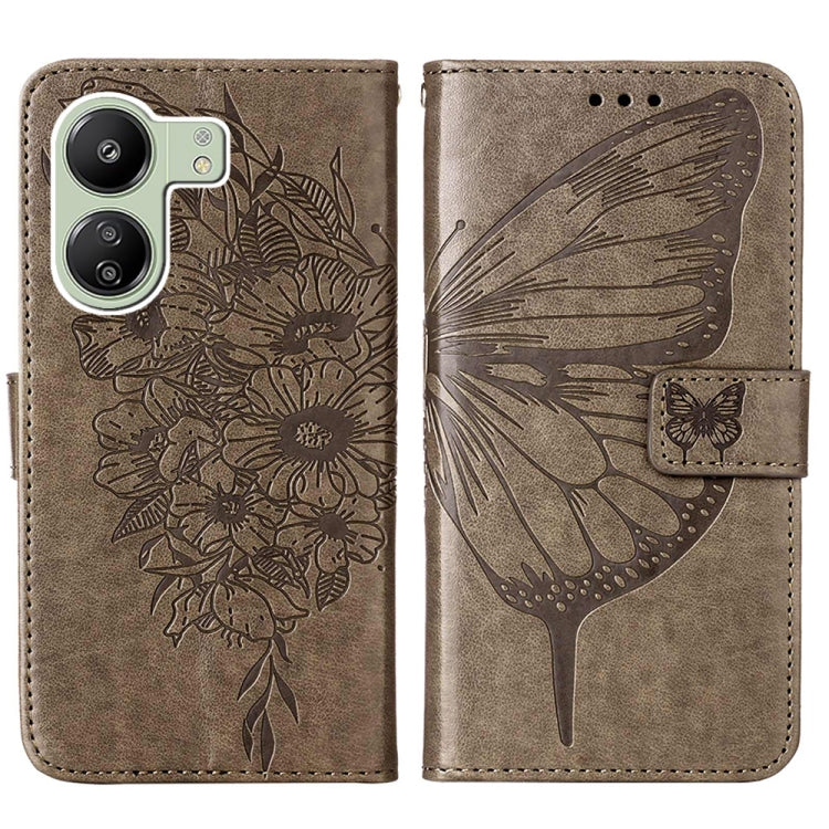 Embossed Butterfly Leather Phone Case, For Xiaomi Redmi 13C, For Xiaomi Redmi Note 13 Pro+ 5G, For Xiaomi Redmi Note 13 Pro 5G Global, For Xiaomi Poco M6 Pro 5G / Redmi 12 4G/5G, For Xiaomi Redmi K70 / K70 Pro, For Xiaomi 13T / 13T Pro Global