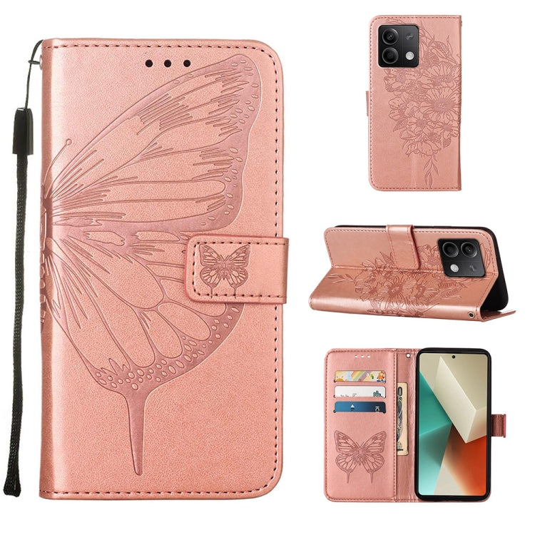 Embossed Butterfly Leather Phone Case, For Xiaomi Redmi K70E, For Xiaomi Poco X6 Pro, For Xiaomi 14 Ultra 5G Global, For Xiaomi 14 Pro 5G Global, For Xiaomi 14 5G Global, For Xiaomi Redmi Note 13 5G Global