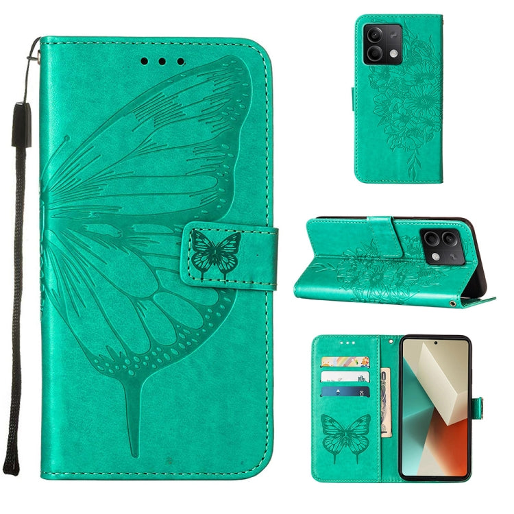 Embossed Butterfly Leather Phone Case, For Xiaomi Redmi K70E, For Xiaomi Poco X6 Pro, For Xiaomi 14 Ultra 5G Global, For Xiaomi 14 Pro 5G Global, For Xiaomi 14 5G Global, For Xiaomi Redmi Note 13 5G Global