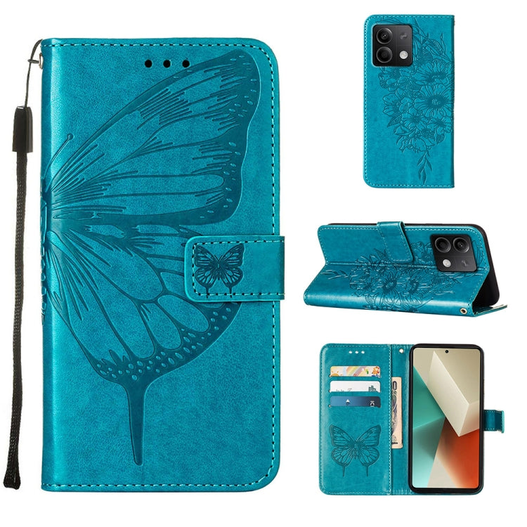 Embossed Butterfly Leather Phone Case, For Xiaomi Redmi K70E, For Xiaomi Poco X6 Pro, For Xiaomi 14 Ultra 5G Global, For Xiaomi 14 Pro 5G Global, For Xiaomi 14 5G Global, For Xiaomi Redmi Note 13 5G Global