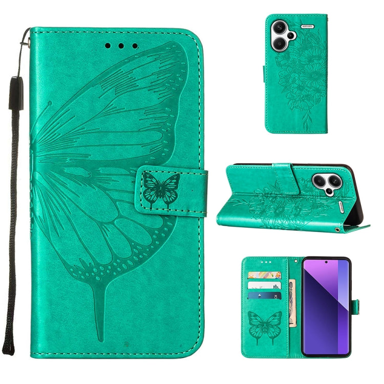 Embossed Butterfly Leather Phone Case, For Xiaomi Redmi 13C, For Xiaomi Redmi Note 13 Pro+ 5G, For Xiaomi Redmi Note 13 Pro 5G Global, For Xiaomi Poco M6 Pro 5G / Redmi 12 4G/5G, For Xiaomi Redmi K70 / K70 Pro, For Xiaomi 13T / 13T Pro Global