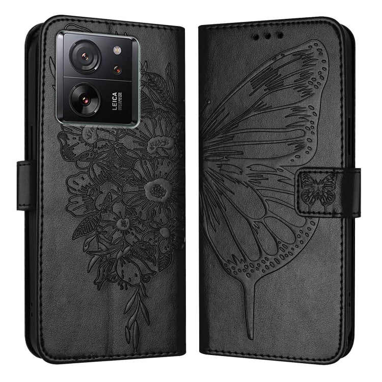 Embossed Butterfly Leather Phone Case, For Xiaomi Redmi 13C, For Xiaomi Redmi Note 13 Pro+ 5G, For Xiaomi Redmi Note 13 Pro 5G Global, For Xiaomi Poco M6 Pro 5G / Redmi 12 4G/5G, For Xiaomi Redmi K70 / K70 Pro, For Xiaomi 13T / 13T Pro Global