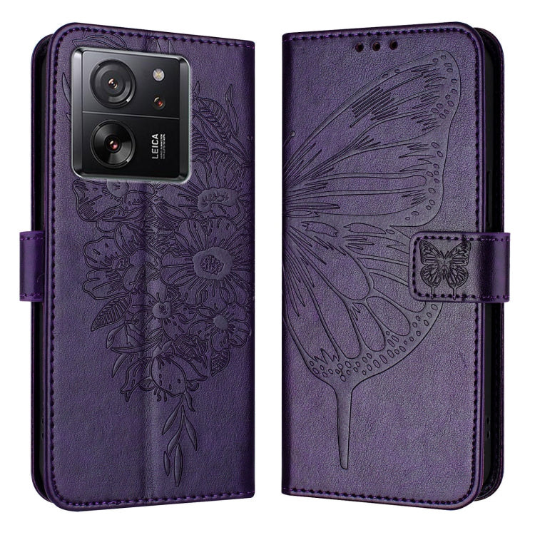 Embossed Butterfly Leather Phone Case, For Xiaomi Redmi 13C, For Xiaomi Redmi Note 13 Pro+ 5G, For Xiaomi Redmi Note 13 Pro 5G Global, For Xiaomi Poco M6 Pro 5G / Redmi 12 4G/5G, For Xiaomi Redmi K70 / K70 Pro, For Xiaomi 13T / 13T Pro Global