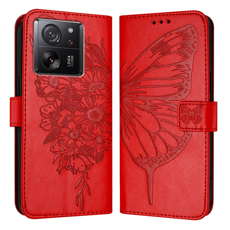 Embossed Butterfly Leather Phone Case, For Xiaomi Redmi 13C, For Xiaomi Redmi Note 13 Pro+ 5G, For Xiaomi Redmi Note 13 Pro 5G Global, For Xiaomi Poco M6 Pro 5G / Redmi 12 4G/5G, For Xiaomi Redmi K70 / K70 Pro, For Xiaomi 13T / 13T Pro Global