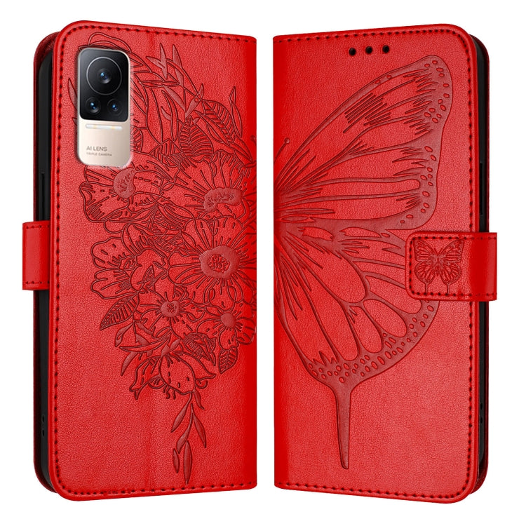Embossed Butterfly Leather Phone Case, For Xiaomi Redmi Note 11 Pro+ 5G EU, For Xiaomi Civi 1S, For Xiaomi Poco X3 GT, For Xiaomi Mi 11 Ultra, For Xiaomi Mi 10T Lite 5G, For Xiaomi Redmi 8 / 8A