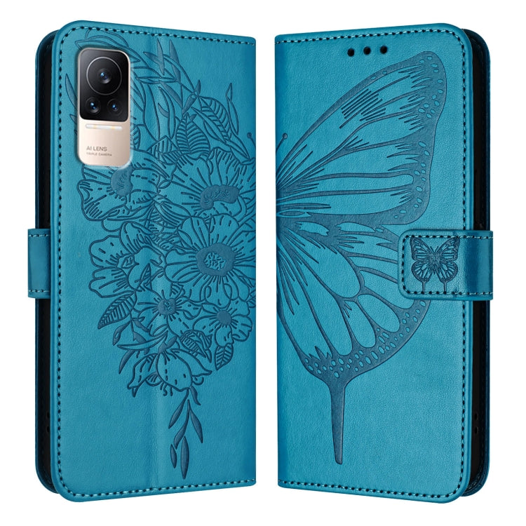 Embossed Butterfly Leather Phone Case, For Xiaomi Redmi Note 11 Pro+ 5G EU, For Xiaomi Civi 1S, For Xiaomi Poco X3 GT, For Xiaomi Mi 11 Ultra, For Xiaomi Mi 10T Lite 5G, For Xiaomi Redmi 8 / 8A